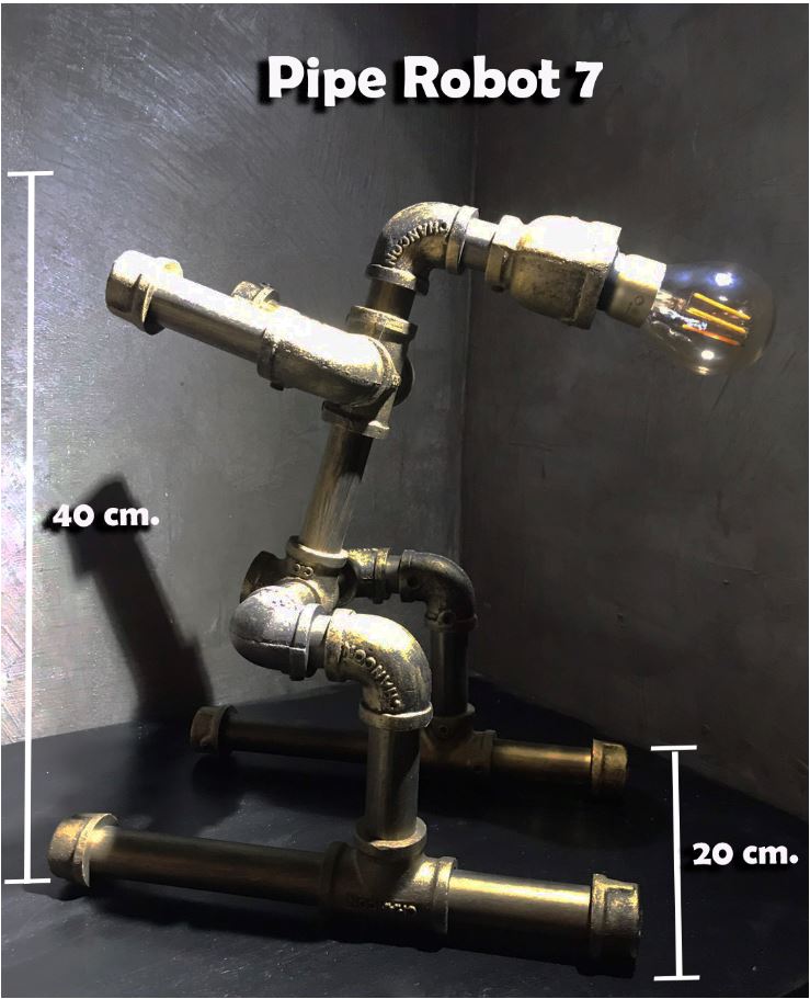 ¹硵ҧԴѧ ͧѭѹԴ鹺ҹ    RustIronRobotPlumbingPipeTableLightingLamp