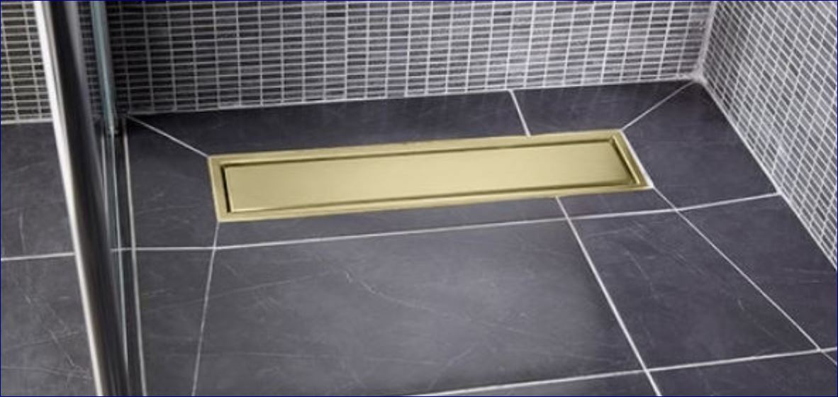 Design Decorative BathRoom Linear Floor Drain Channel ฟลอร์เดรนดักกันกลิ่นสแตนเลส ตะแกรงระบายน้ำในห้องน้ำแบบยาว 