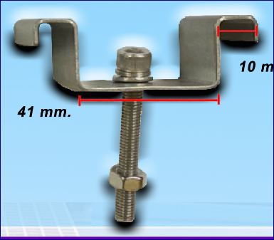SUS316 Stainless Steel Grating Saddle clip lock อุปกรณ์ตัวคลิปล็อคสแตนเลสยึดจับแผงตะแกรงเหล็กไฟเบอร๊กล๊าส